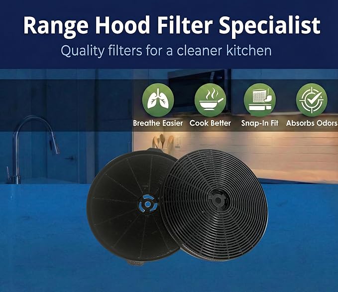 4X AP-CFK1-TM Premium Ultra-Flow Heavy-Duty Range Hood Filter compatible with Cosmo Range Hood Charcoal Filter CFK1-TM 63190 63175S UC30 UMC30 UMC36 668A900 668WRC90