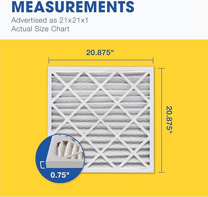Aerostar 21x21x1 MERV 13-4 Count - Pleated HVAC, Furnace & Air Conditioner Filters - Removes Bacteria, Dust, Cold & Flu Germs, Lint, Mold, Pet Dander, Allergy-Causing Pollen, Smog, Smoke & Viruses