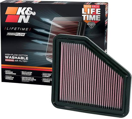 K&N High-Flow Original Lifetime Engine Air Filter: Increase Power: Premium, Washable: Compatible with Lexus/Pontiac/Scion/Toyota: ES350, Vibe, TC, xB, Avalon, Corolla, Camry, Maxtrix, Venza, 33-2326