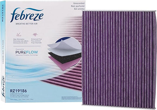 Febreze Odor Control Cabin Air Filter by PUREFLOW RZ19186 Fits 2021-2026 Jeep Grand Cherokee L 3.6L; 2022-2026 Grand Cherokee 2.0L, 3.6L; 2021-2024 Grand Cherokee L 5.7L