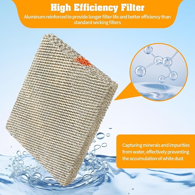 DerBlue 3PACK 35 Water Panel Humidifier Replacement Filter Compatible with AprilAire Humidifier 300, 350, 360, 560, 560A, 568, 600, 600A, 600M, 700, 700A, 700M, 760, 760A, 768 & X2661 Humidifier pad
