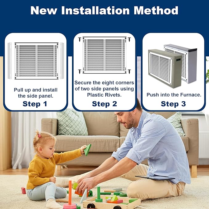 2Pack 20x25x4 AC Furnace Air Filter Compatible with Honeywell FC100A1037, MERV 13 HVAC Filter Replacement, Actual Size:19.94"x24.86"x4.38"