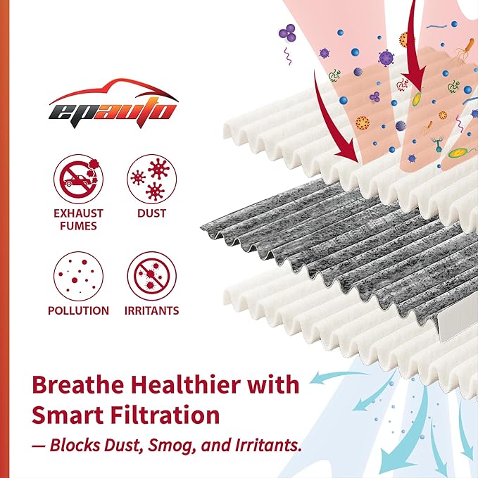 EPAuto CP134 (CF10134) Premium Cabin Air Filter includes Activated Carbon, 2 Packs