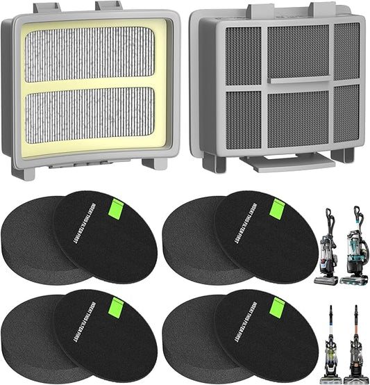 39883 Filters for Bissell Pet Hair Eraser 39883 3418 3774F 3409 3774 3774G 3775 3415 3405 3402 SurfaceSense Lift-Off Vacuums (2Filter+4Foam)