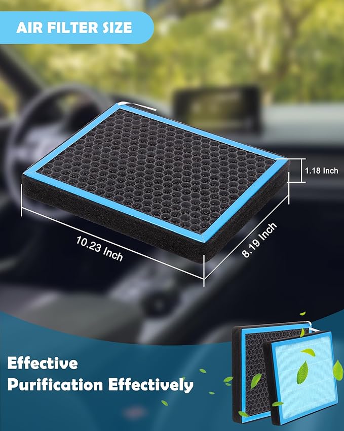 CF12150 Cabin HEPA Air Filter With Activated Carbon Compatible with Ford 2015-2025 Expedition F-150 F-250 F-350 F-450 F-550 Super Duty 2018-2025 Lincoln Navigator Replace# FL3Z-19N619-A