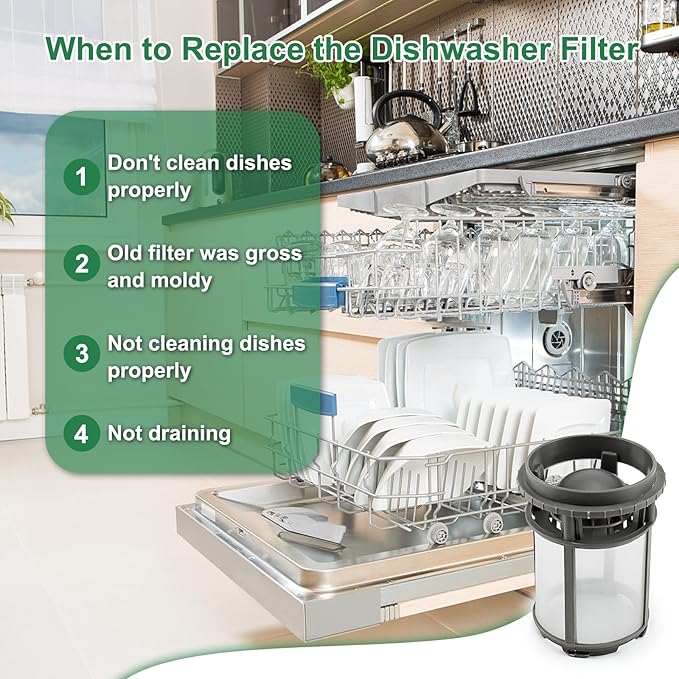 【Upgraded】W10872845 Dishwasher Pump Filter Cup Replacement for Amana Kenmore Whirlpool KitchenAid Dishwasher-Premiere Filter-Efficient Cleaning-Replace 8579307 W10056425 W10056426 AP6030094 by Cenipar