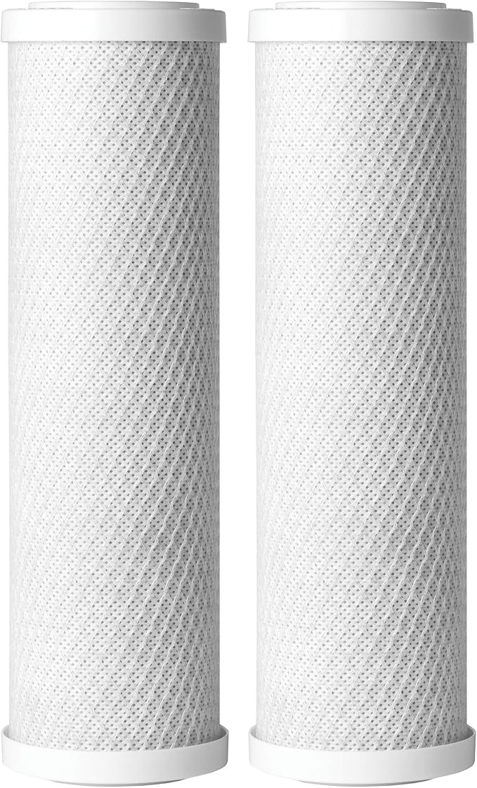 AO Smith 2.5"x10" 5 Micron Carbon Block Sediment Water Filter Replacement Cartridge - 2 Pack - NSF/ANSI 42 Certified - For Whole House Filtration Systems - AO-WH-PRE-RC2
