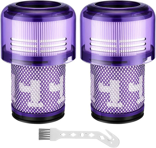 V12 Filter Replacements for Dyson V12 Detect Slim, Detect Slim Animal, Slim+ Cordless Vacuum and V12 Slim Absolute Vacuums, SV34, SV35 V12 Vacuum Cleaner Filter Replacement, Part No. 971517-01, 2 Pack