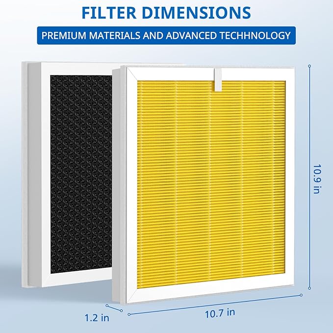 G3 Pet Care Filter Compatible with AMEIFU G3 Sferf-30 (FXAP2W) Air Purifier For VEWIOR ClearAir-A3 Air Purifier Filter For Tailulu HQZZ-260 3-IN-1 HEPA Yellow, 2 Pack