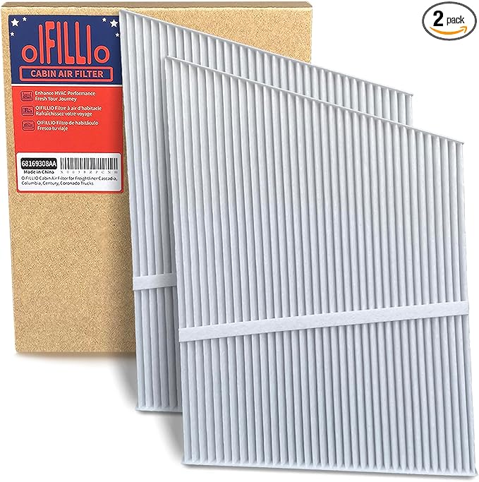 OIFILLIO Cabin Air Filter for Ram ProMaster 1500 2500 3500 (2014-2026), ProMaster EV (2024-2026), Replaces 68169308AA, CF2394, WP10263, CF12527 (2ps insert filters)