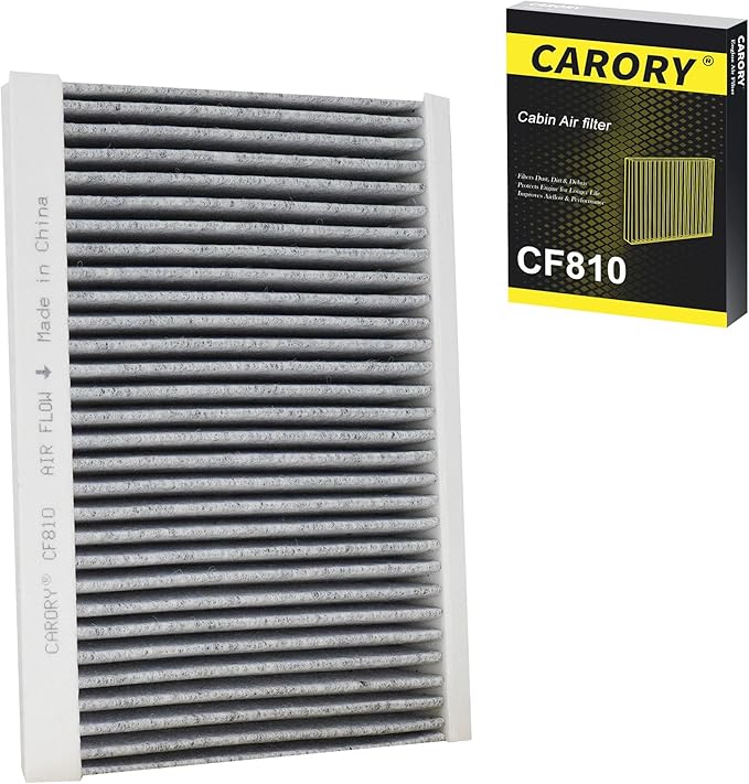 CARORY Cabin Air Filter w/Activated Carbon for Jeep Compass (2017-2026), Renegade (2015-2024), Fiat 500X (2016-2023), 500L (2014-2020), Dodge Hornet (2023-2025), OE# 68267921AA, 68212070AA, CF11810