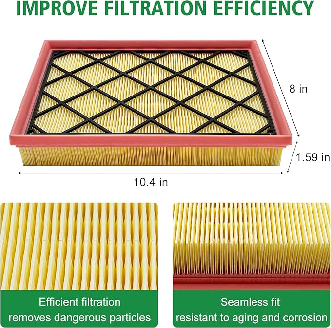 Capume 2PCS Cabin Engine Air Filter Kit Fits for 2020-2022 Escape 1.5L/2.0L, 2021-2024 Bronco Sport 1.5L/2.0L, 2022-2024 Maverick 2.0L, 2020-2022 Corsair 2.0L/2.3L,JX6Z19N619BA,JX6Z9601A,JX6Z19N619B