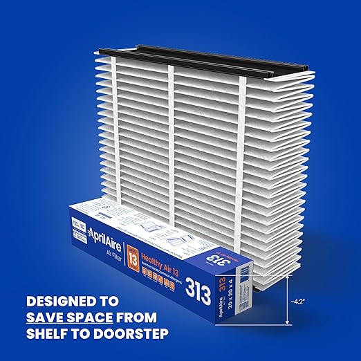 AprilAire 313 Replacement Filter for AprilAire Whole House Air Purifiers - MERV 13, Healthy Home Allergy, 20x20x4 Air Filter (Pack of 2)