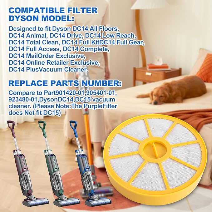 DC14 Vacuum Cleaner Filter Replacement Compatible with DC14 DC15 Series Animal All Floors vacuum cleaner,replaces part numbers 901420-01 905401-01 923480-01