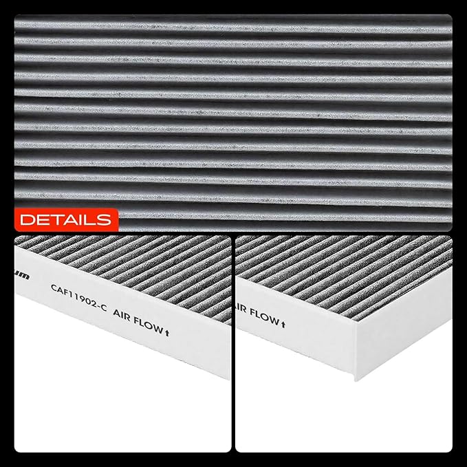 A-Premium Cabin Air Filter with Activated Carbon Compatible with Audi Q7 2007-2015 & Porsche Cayenne 2003-2018 & Volkswagen Touareg 2004-2017, Replace# 7H0819631A
