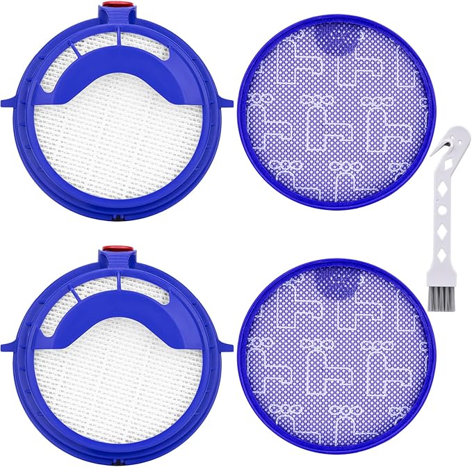 Anewise 2 Combo Pack Filter Kits for Dyson DC25 Vacuum Ball Filter Includes 2pcs 919171-02 Washable Pre-Motor Filter & 2pcs 916188-05 Post Motor HEPA Filter, Fits DC25 Models