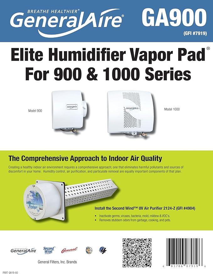 GeneralAire GA900 Humidifier Water Filter For GeneralAire 900 & 1000 Humidifiers - GFI #7919