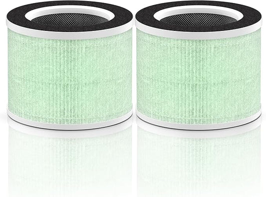 RP-AP088-F2 Compatible with RENPHO Air Purifier Replacement Filter RP-AP088W RP-AP088B RP-AP088 AP088W, H13 True HEPA Filters w/Intercept Coating Improving Moist Conditions, Green 2-Pack