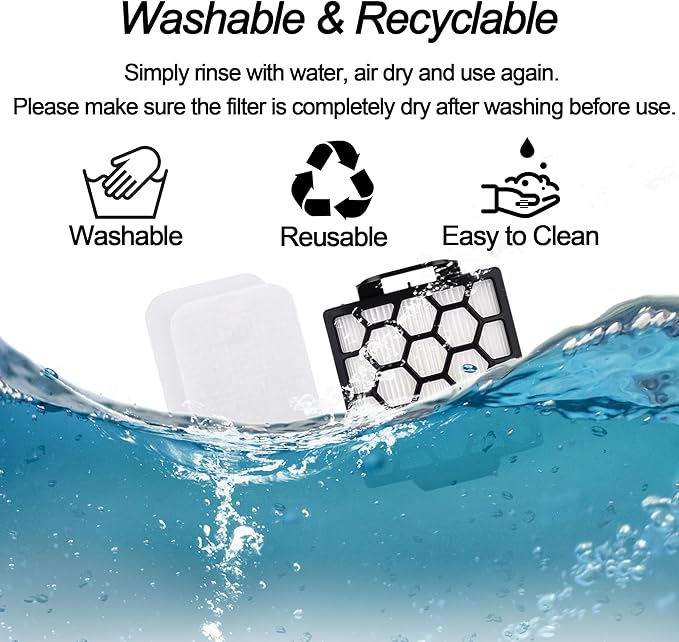 ZU102 Filter Fit for Shark ZU100 ZU102 Rotator Pet Upright Vacuum, 2 HEPA +6 Foam & Felt Filters +4 Odor Neutralizer Cartridge, Replacement Parts # 1238FT60 & 1239FT60 & 1541FC3000