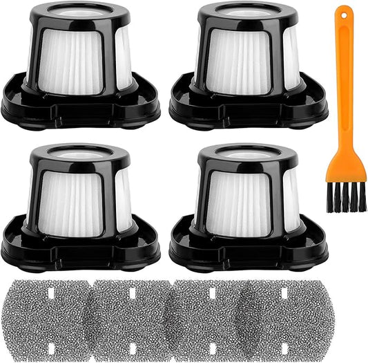 4-Pack Handheld Vacuums Replacement Filter for Bissell Pet Hair Eraser Lithium Ion Cordless Hand Vacuum 2284W 2389 2390 2390A, Black