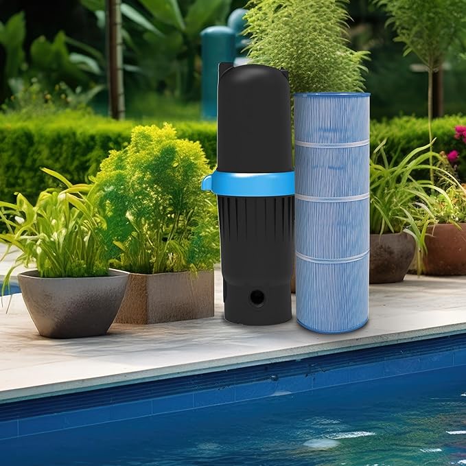 SWIMLINE HYDROTOOLS Ultra Pool Replacement Cartridge Filter Element for Above Ground & Inground Pools | 150 SQ FT | Blue Cleansing Silver Ion Treated | 50 Micron Precision | Heavy Duty Pleats