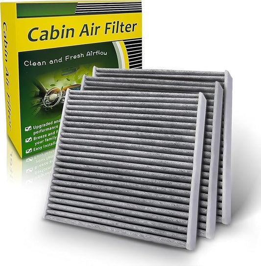 3 Pack Cabin Air Filter w/Activated Carbon Fits 2021-2026 Seltos, 2020-2025 Soul, 2020-2023 Soul EV, Replace CF12160, 997133-D3200, 97133-D3000, D9H79-AK000, 97133-D1000