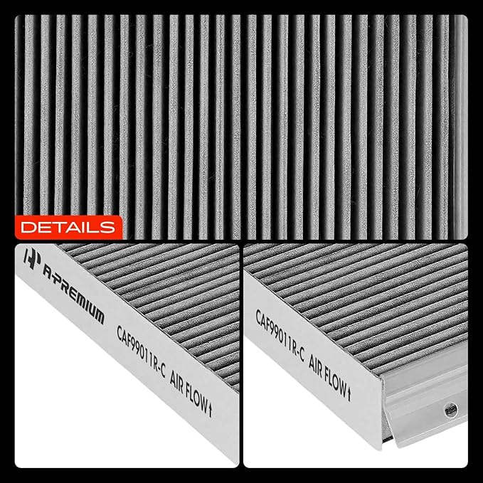 A-Premium Cabin Air Filter with Activated Carbon for Mercedes-Benz B250, B250e, CLA250,CLA35 AMG, CLA45 AMG, GLA250, GLA35 AMG, GLA45 AMG & Infiniti QX30, Irregular, Replace# A2468300018