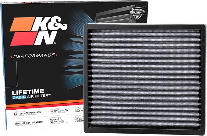 K&N LIFETIME Cabin Air Filter: Premium, Washable, Clean Air for your Cabin: Compatible with 2000-2026 DAIHATSU/Jaguar/Land Rover/Lexus: (See Producr Descriptions for Select Models), VF2000