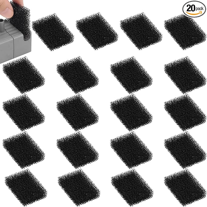 20pcs Pet Fountain Replacement Filters, Cat Drink Watering Filter Replaced Foam Filters Square Sponge Filter for PETKIT Eversweet 3 Pro/PETKIT Eversweet Solo 2/PETKIT EversweetSolo SE
