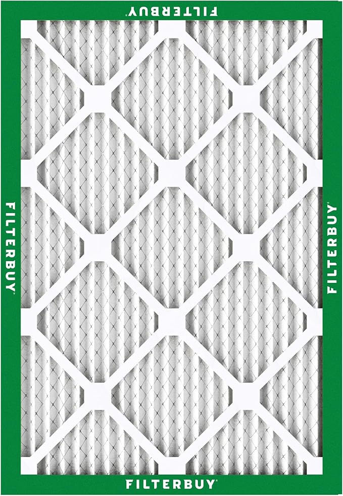 Filterbuy 30x32x1 Air Filter MERV 8 Essential Dust & Allergy Defense (12-Pack), Electrostatic Pleated HVAC AC Furnace Filters Replacement, Made in USA (Actual Size: 30.00 x 32.00 x 0.75)
