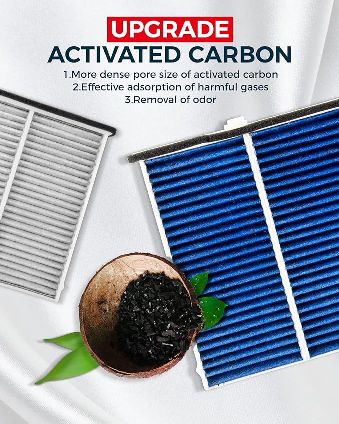 KAX Premium HEPA Cabin Air Filter with Dual Active Carbon, CF11811 Replacement for Mazda 3 2014-2018, Mazda 6 2014-2021, CX-5 2013-2025 Compatibile with KD45-61-J6X, Strong Adsorption Cabin Filter