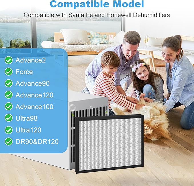 4 Packs 14 x 17.5 x1.75 MERV 13 Replacement Dehumidifier Filter for DR90 & DR120 Dehumidifier Santa Fe Advance90 Advance100 Advance120