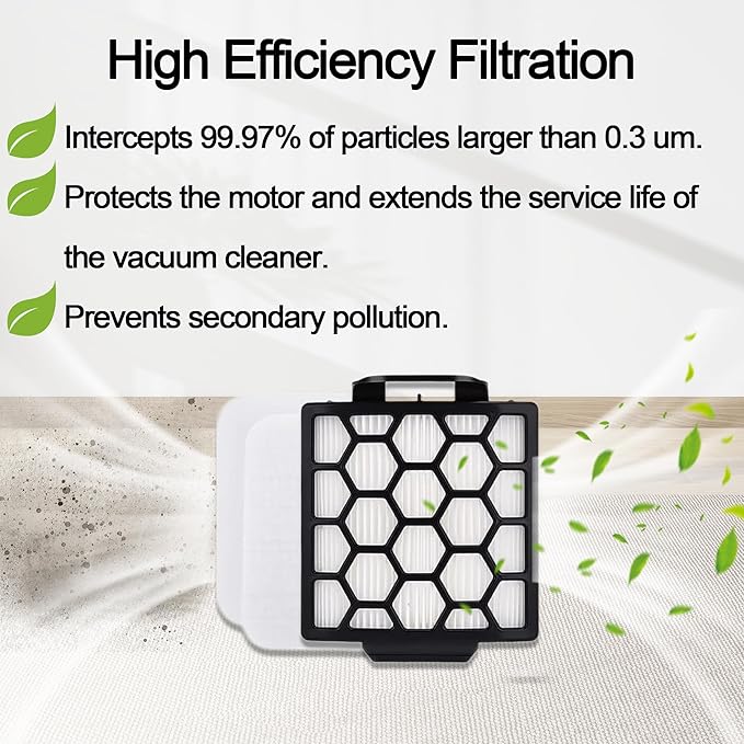 ZU102 Filter Fit for Shark ZU100 ZU102 Rotator Pet Upright Vacuum, 2 HEPA +6 Foam & Felt Filters +4 Odor Neutralizer Cartridge, Replacement Parts # 1238FT60 & 1239FT60 & 1541FC3000