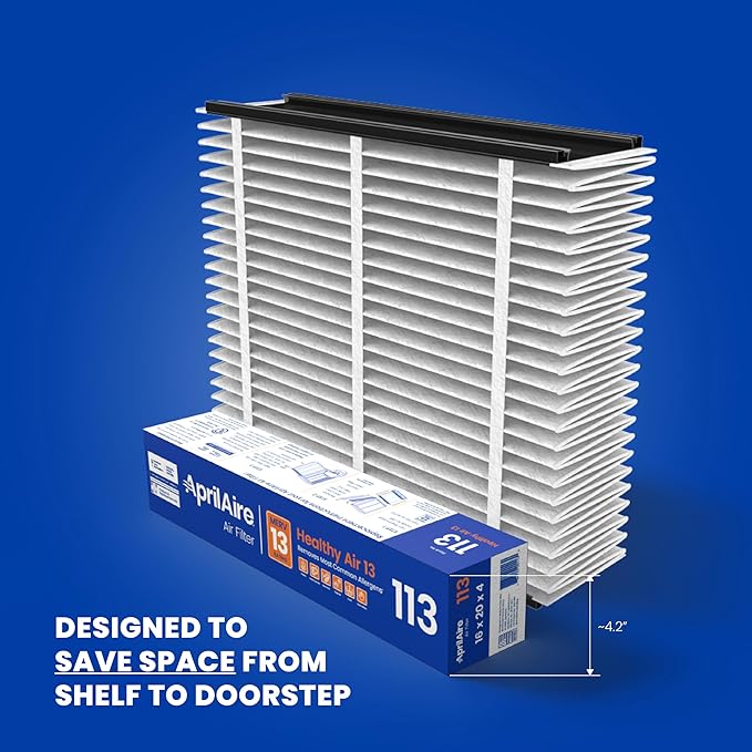 AprilAire 113 Replacement Filter for AprilAire Whole House Air Purifiers - MERV 13, Healthy Home Allergy, 16x20x4 Air Filter (Pack of 1)