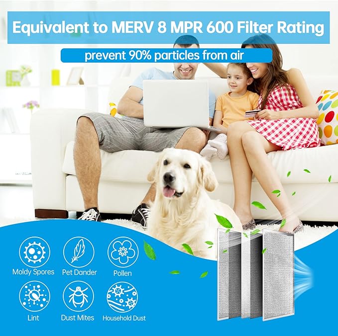 UBeesize 18x20x1 Reusable Electrostatic Air Filter HVAC AC Furnace Filter,MERV 8,Washable,Lasts a Lifetime,Permanent Air Filter,Breathe Fresher,Home And Office(Actual Size:17.52x19.61x0.82Inch)