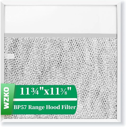 BP57 Range Hood Filter - for Broan-NuTone 43000 Kitchen Grease Filter, Aluminum Filter with Lens 11 3/8" x 11 3/4" (1 Pack)