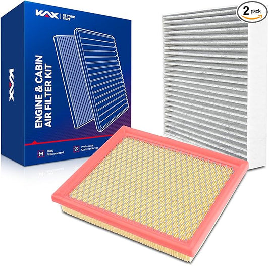 KAX Engine & Cabin Air Filter Kit, Replacement for Toyota Prius 2010-2015, Prius V 2012-2017, RAV4 2016-2018, Lexus CT200h 2011-2017, NX300h 2015-2021, Replace# CA10741 CF10285