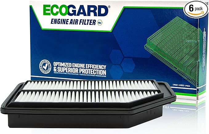 ECOGARD XA6153 Premium Engine Air Filter Fits 2011-2017 Honda Odyssey (Pack of 6)