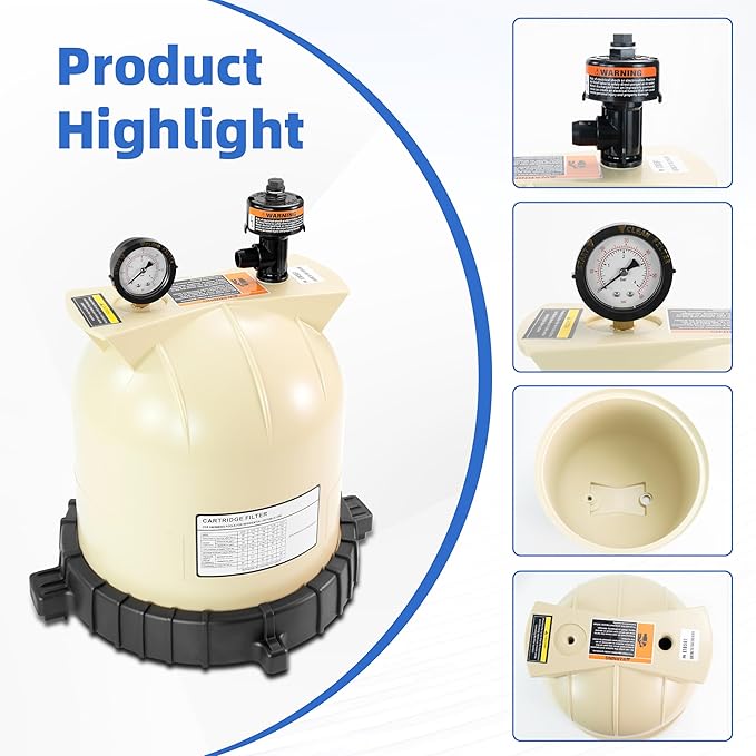 178561 Pool Filter Lid Replacement Compatible with Pentair Clean & Clear CC75, CC150,CC200 Cartridge & DE Filters Include Part Number 190058 9820980 59052900