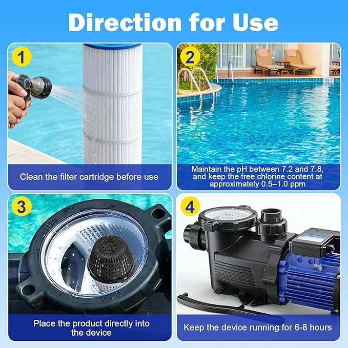 Pool Unit 20k-30k Gallons Black Replacement for Pool RX, Compatible with Mineral Cartridge Above Ground and Inground Pools Filter Replacement