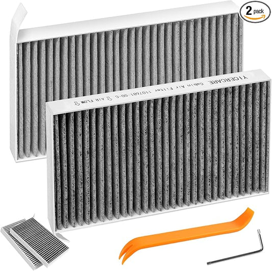 Tesla Model Y Air Filter Model 3 Cabin Air Filter with Activated Carbon, HEPA Filter Replacement Kit Tesla Accessories 2016-2026, 2 Pack