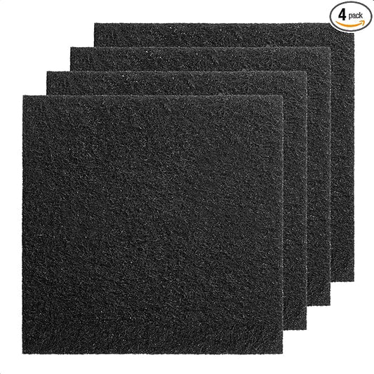 4Pcs Activated Carbon Filter Replacement with Pet Waste Trash Can, 6 x 6 Inch Replacement Activated Carbon Odor Filters for Air Filter (4)