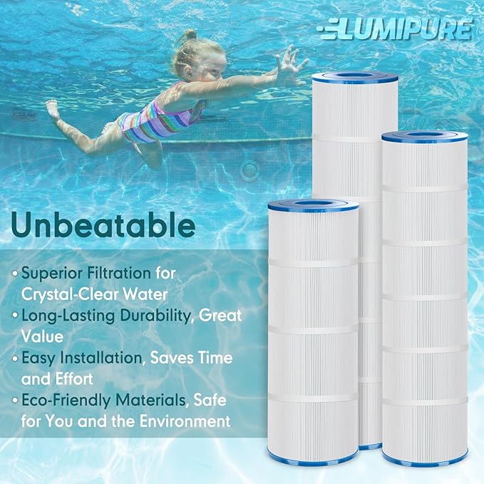 4 Pack C-7470 Pool Filter Cartridge Replace For Clean & Clear Plus 320, Pentair CCP320, Waterway Crystal Water 325, Pleatco Advanced PCC80, Filbur FC-1976, 178580