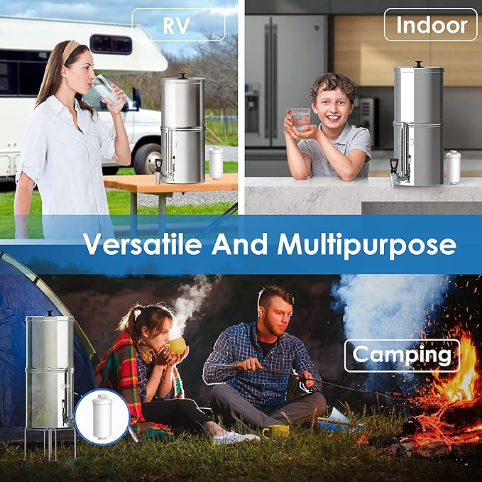 Waterdrop Gravity Water Filter, Replacement for Berkey®, Purewell®, ProOne®, PF-2® Fluoride Water Filter, Waterdrop Gravity Water Filter System, NSF/ANSI 372 Standard, 2 Pack