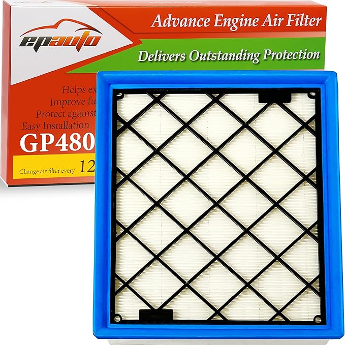 EPAuto GP480 (CA11480) Engine Air Filter, Replacement for Ford Edge (2015-2024), Fusion (2013-2020), GT (2017-2022), Lincoln MKZ, MKX, Continental, Nautilus - Compatible with Select Models 2013-2024