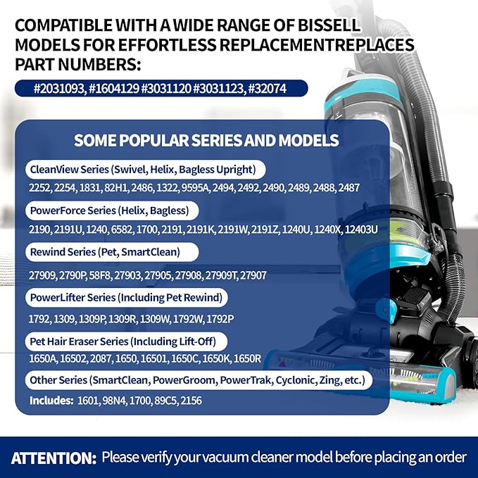for Bissell Style 7/9/10 P/N 3031120 Vacuum Belt 5-Pack for Bissell PowerForce Helix CleanView Swivel Rewind Pet Powerlifter Pet Hair Eraser Vacuum Cleaner Rewind Parts 2031093 32074 3031123