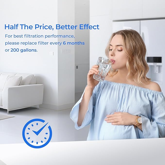TEEHAY PWF-1 FPPWFU01 Water Filter & PureAir AF-2 FRGPAAF2 Air Filter Combo, Compatible with Frigidaire FRIGCOMBO6, GRFS2853AF, FRFC2323AS, FRFS2823AS, FRFS282LAF, GRFC2353AF, FRFS2823AD, 3 Combo