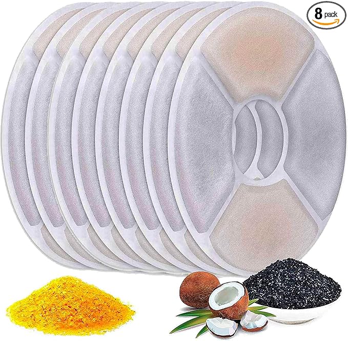 Cat Water Fountain Filters 8 Pack,50% More Resin & Activated Carbon,Genuine Cat Flower Fountain Replacement Filters for Pet Dog Drinking Water Dispenser Quadruple Filtration (Not for Catit)