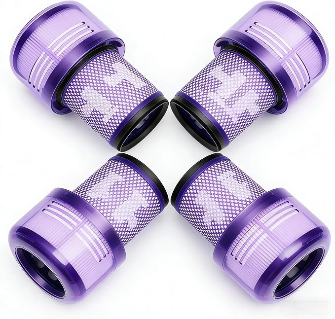 4-PACK Filter Replacements for Dyson V12 Detect Slim Cordless Vacuum and V12 Slim Vacuums - Comparable to Part 971517-01 (Excludes SV12 & V15 Vacuum Models)