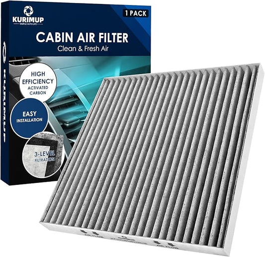 KURIMUP Premium Cabin Air Filter with Activated Carbon,Replacement for CF10374(CP374), Fit for Toyota Tacoma (2005-2021)/Dodge Dart (2013-2016)/Pontiac Vibe (2003-2008).